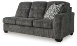 Lonoke Gunmetal 2-Piece Sectional with Ottoman from Ashley - Luna Furniture