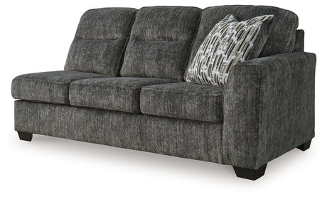 Lonoke Gunmetal 2-Piece Sectional with Ottoman from Ashley - Luna Furniture