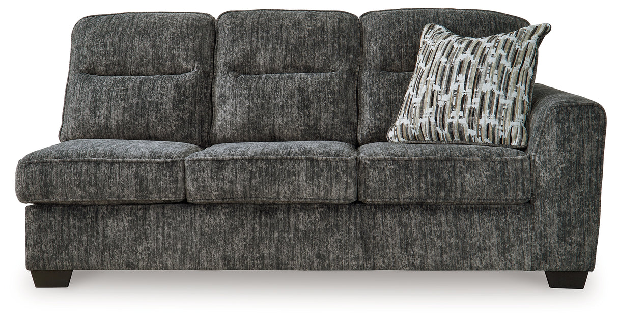 Lonoke Gunmetal 2-Piece Sectional with Ottoman from Ashley - Luna Furniture