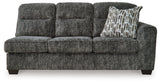 Lonoke Gunmetal 2-Piece Sectional with Ottoman from Ashley - Luna Furniture