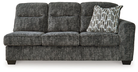 Lonoke Gunmetal 2-Piece Sectional with Ottoman from Ashley - Luna Furniture