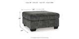 Lonoke Gunmetal 2-Piece Sectional with Ottoman from Ashley - Luna Furniture