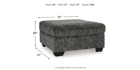 Lonoke Gunmetal 2-Piece Sectional with Ottoman from Ashley - Luna Furniture