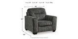 Lonoke Gunmetal 2 Loveseats and Chair from Ashley Furniture - Luna Furniture