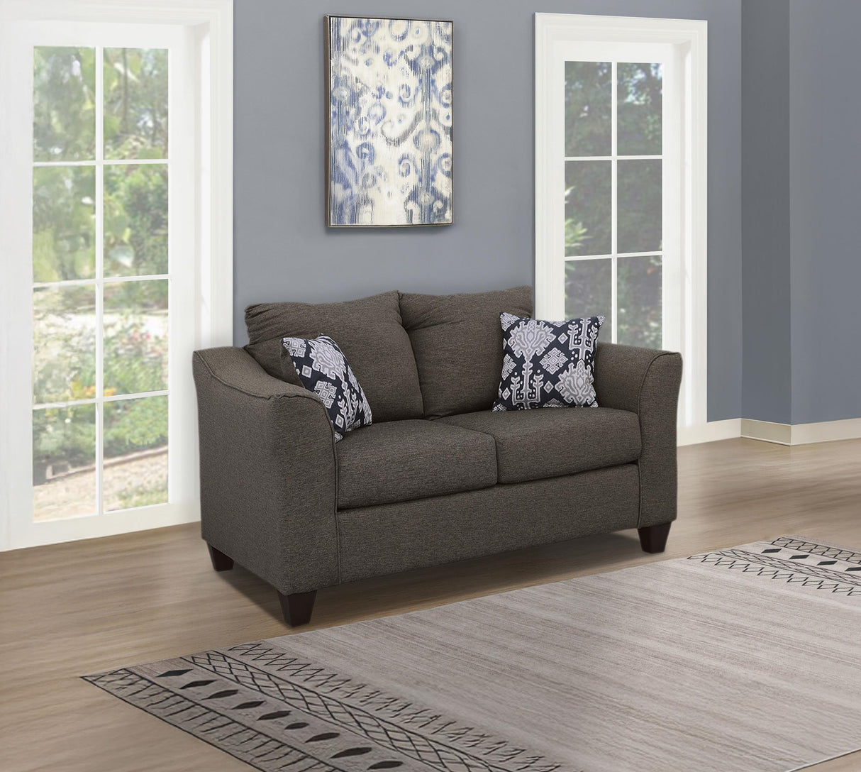 Salizar Gray Flared Arm Loveseat from Coaster - Luna Furniture