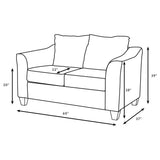 Salizar Gray Flared Arm Loveseat from Coaster - Luna Furniture