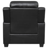 Finley Black Upholstered Pillow Top Arm Living Room Set from Coaster - Luna Furniture
