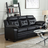 Finley Black Tufted Upholstered Sofa from Coaster - Luna Furniture
