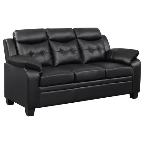 Finley Black Tufted Upholstered Sofa from Coaster - Luna Furniture