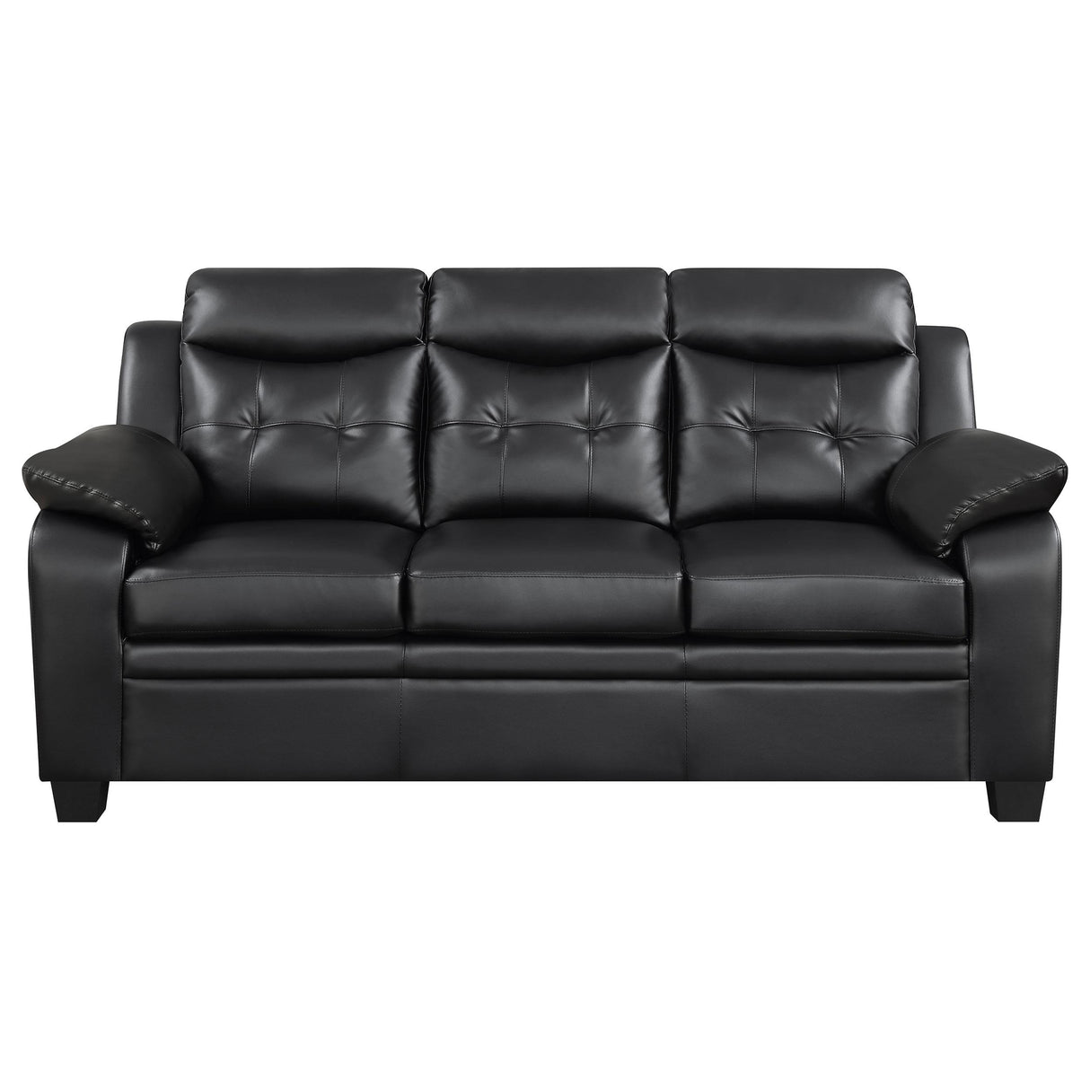 Finley Black Tufted Upholstered Sofa from Coaster - Luna Furniture