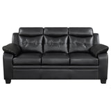 Finley Black Tufted Upholstered Sofa from Coaster - Luna Furniture