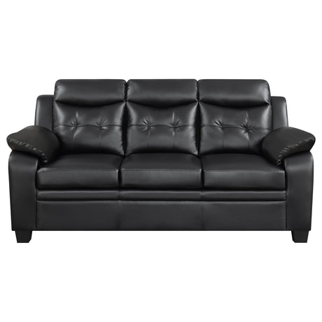 Finley Black Tufted Upholstered Sofa from Coaster - Luna Furniture