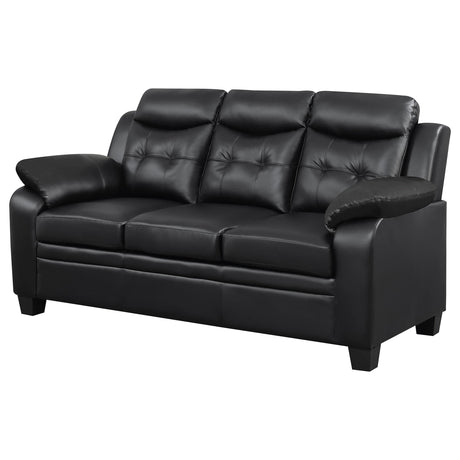 Finley Black Tufted Upholstered Sofa from Coaster - Luna Furniture
