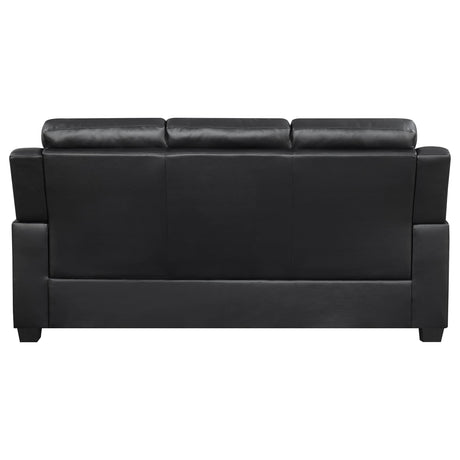 Finley Black Tufted Upholstered Sofa from Coaster - Luna Furniture
