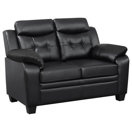 Finley Black Tufted Upholstered Loveseat from Coaster - Luna Furniture