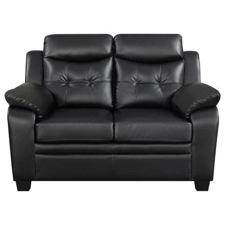 Finley Black Tufted Upholstered Loveseat from Coaster - Luna Furniture