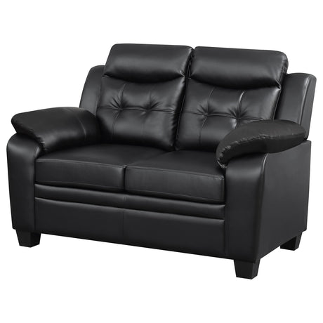 Finley Black Tufted Upholstered Loveseat from Coaster - Luna Furniture
