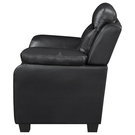 Finley Black Tufted Upholstered Loveseat from Coaster - Luna Furniture