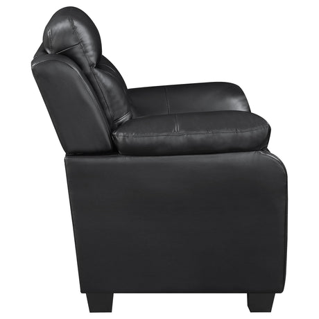 Finley Black Tufted Upholstered Loveseat from Coaster - Luna Furniture