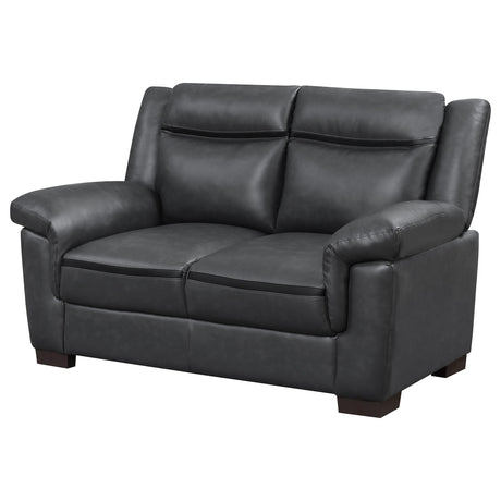 Arabella Gray Pillow Top Upholstered Loveseat from Coaster - Luna Furniture