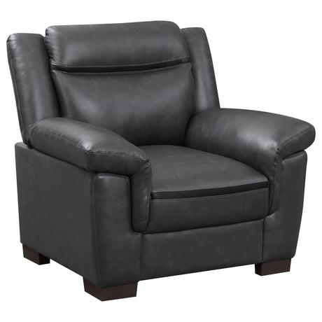 Arabella Gray Pillow Top Upholstered Chair from Coaster - Luna Furniture