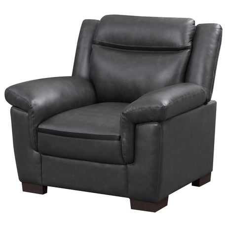 Arabella Gray Pillow Top Upholstered Chair from Coaster - Luna Furniture