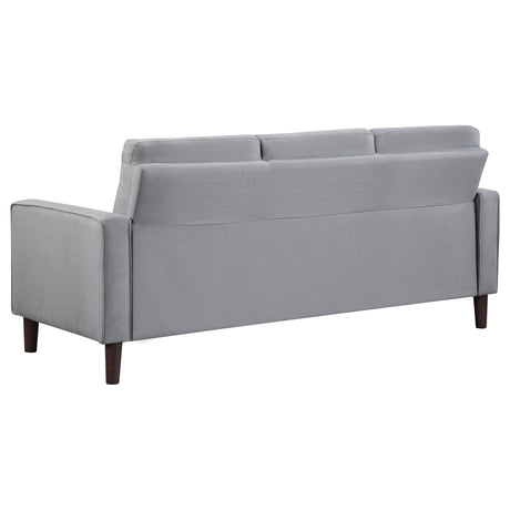 Bowen Gray Upholstered Track Arms Tufted Sofa from Coaster - Luna Furniture