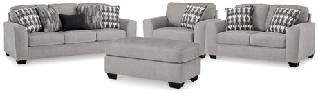 Avenal Park Sofa, Loveseat, Chair and Ottoman in Flannel from Ashley - Luna Furniture