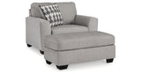 Avenal Park Chair and Ottoman in Flannel from Ashley - Luna Furniture