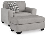 Avenal Park Chair and Ottoman in Flannel from Ashley - Luna Furniture
