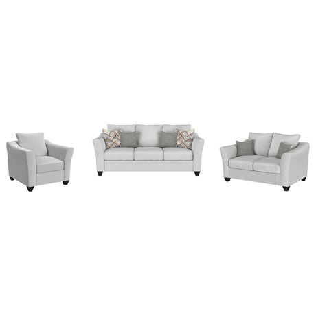 Salizar Sand Upholstered 3-Piece Track Arm Fabric Sofa Set from Coaster - Luna Furniture