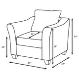 Salizar Sand Upholstered 3-Piece Track Arm Fabric Sofa Set from Coaster - Luna Furniture