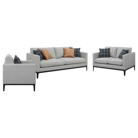 Apperson Gray 3-Piece Living Room Set from Coaster - Luna Furniture