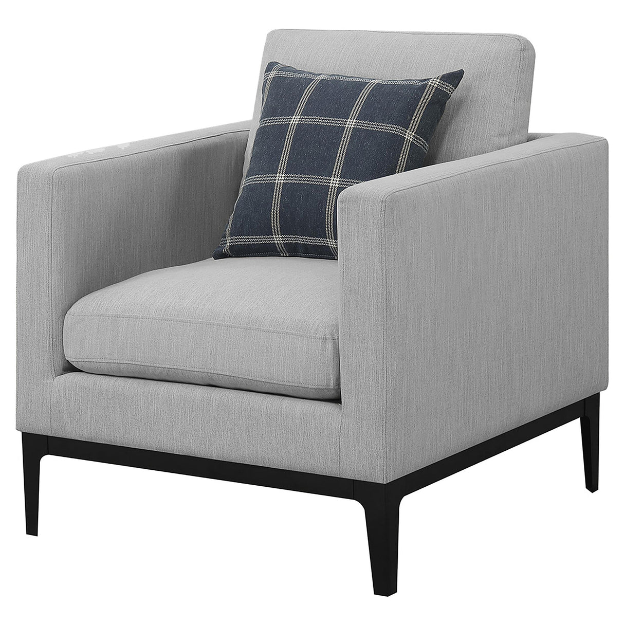 Apperson Light Gray Cushioned Back Arm Chair from Coaster - Luna Furniture