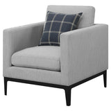 Apperson Light Gray Cushioned Back Arm Chair from Coaster - Luna Furniture