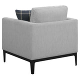 Apperson Light Gray Cushioned Back Arm Chair from Coaster - Luna Furniture