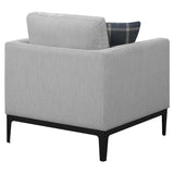 Apperson Light Gray Cushioned Back Arm Chair from Coaster - Luna Furniture
