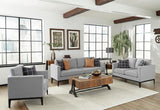 Apperson Light Gray Cushioned Back Arm Chair from Coaster - Luna Furniture