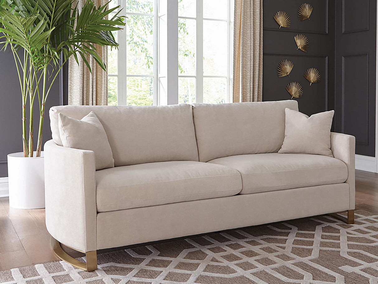 Corliss Beige Upholstered Arched Arms Sofa from Coaster - Luna Furniture
