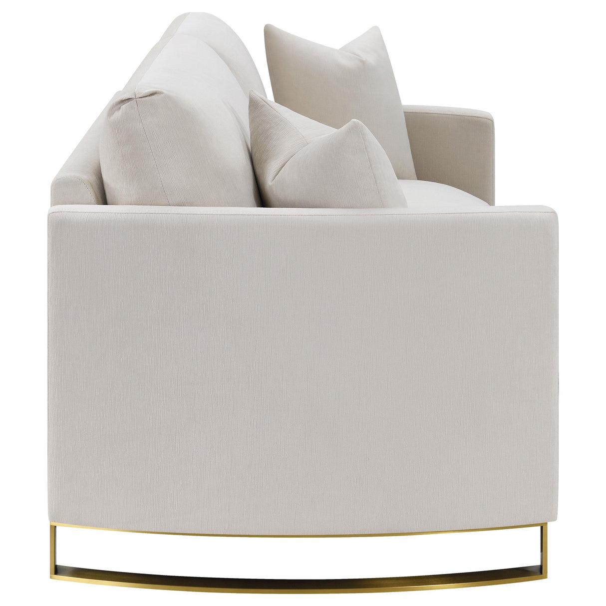 Corliss Beige Upholstered Arched Arms Loveseat from Coaster - Luna Furniture