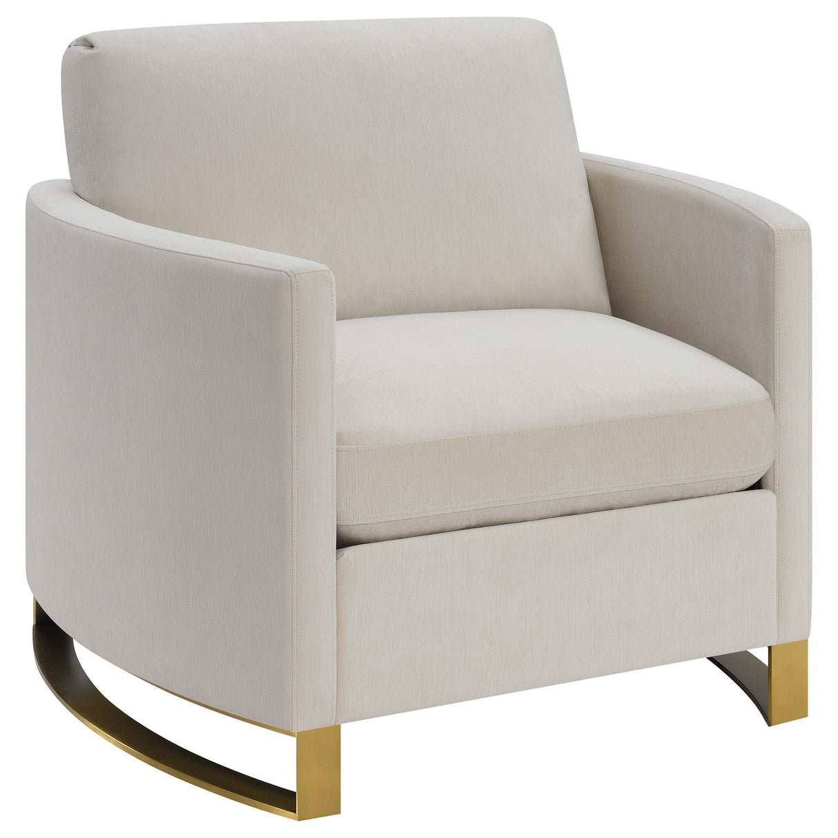 Corliss Beige Upholstered Arched Arms Chair from Coaster - Luna Furniture