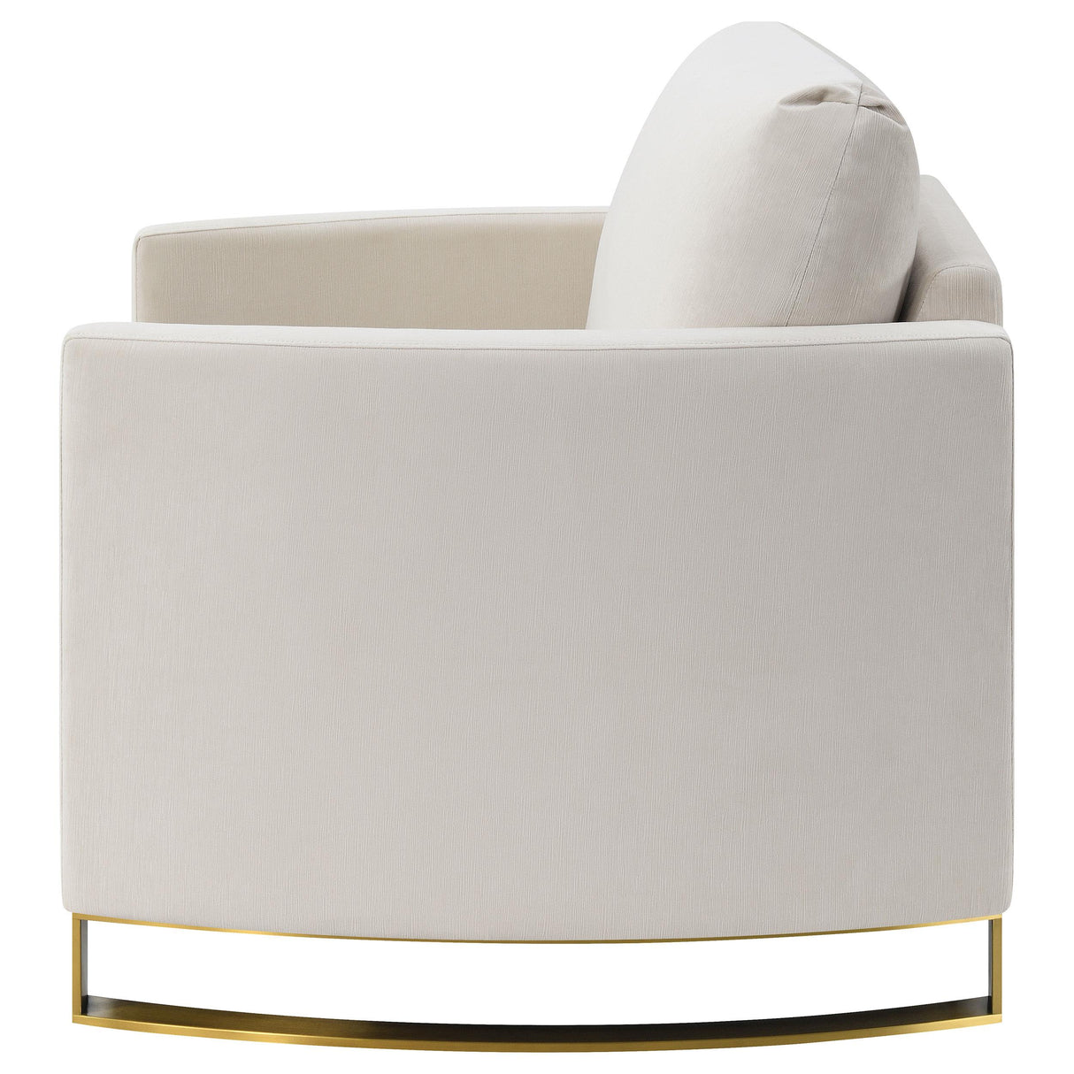 Corliss Beige Upholstered Arched Arms Chair from Coaster - Luna Furniture