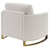Corliss Beige Upholstered Arched Arms Chair from Coaster - Luna Furniture