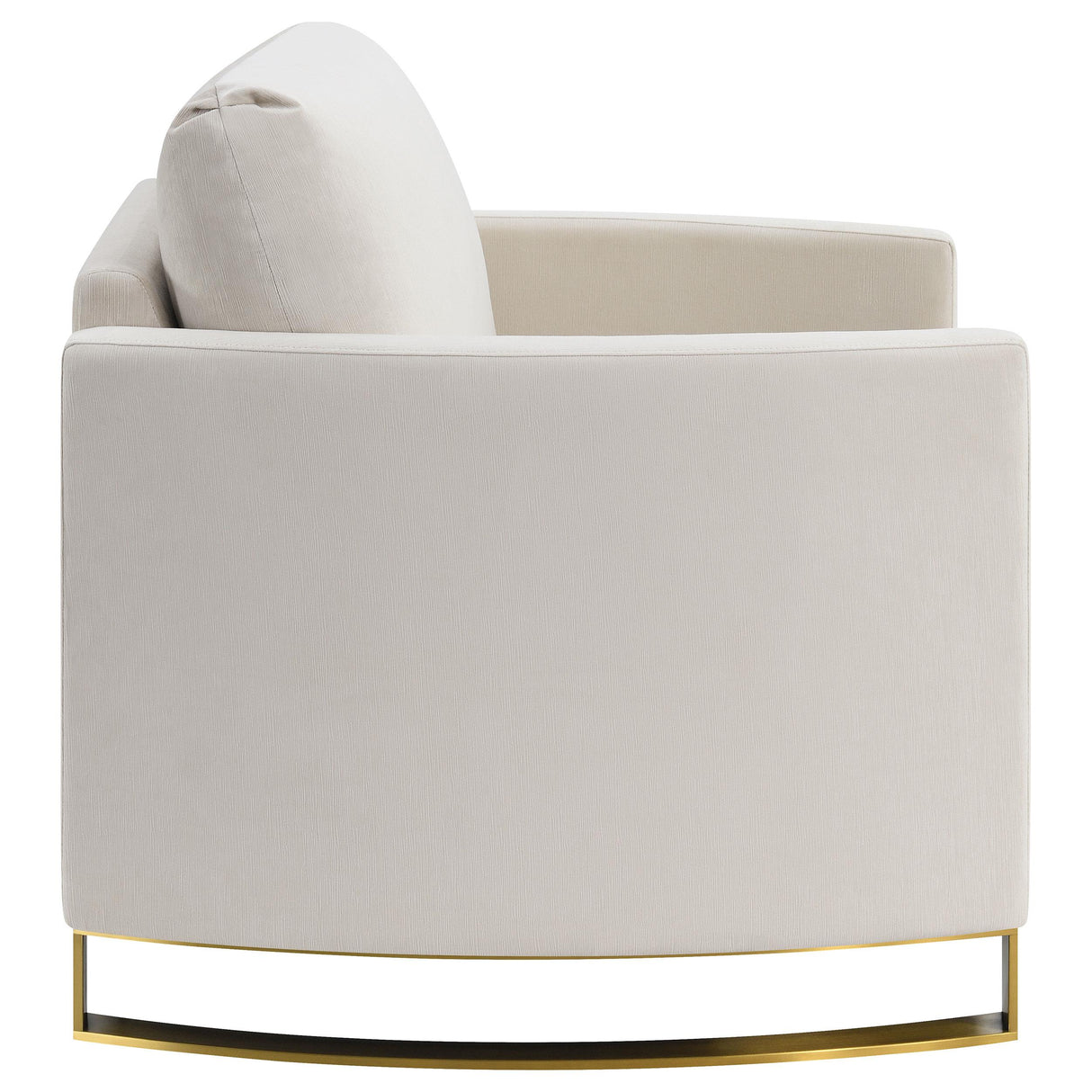 Corliss Beige Upholstered Arched Arms Chair from Coaster - Luna Furniture