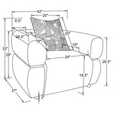 Jeanette Beige Fabric Upholstered Round Arm Accent Chair from Coaster - Luna Furniture