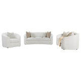 Rainn Latte Upholstered 3-Piece Tight Back Living Room Set from Coaster - Luna Furniture