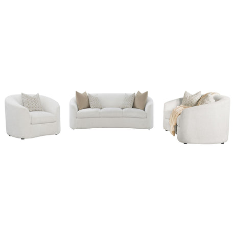Rainn Latte Upholstered 3-Piece Tight Back Living Room Set from Coaster - Luna Furniture