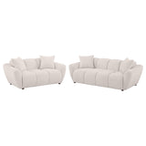 Destino Greige 2-Piece Chenille Splayed Arm Living Room Set from Coaster - Luna Furniture