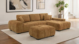 Octavia Amber Fabric Upholstered Sectional Chaise Sofa from Coaster - Luna Furniture