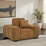 Octavia Amber Fabric Upholstered Track Arm Accent Chair from Coaster - Luna Furniture